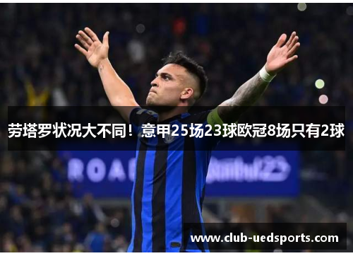 劳塔罗状况大不同！意甲25场23球欧冠8场只有2球