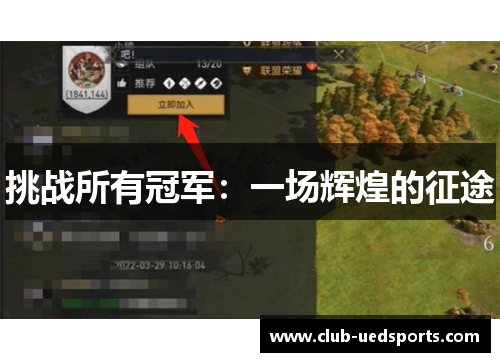 挑战所有冠军：一场辉煌的征途